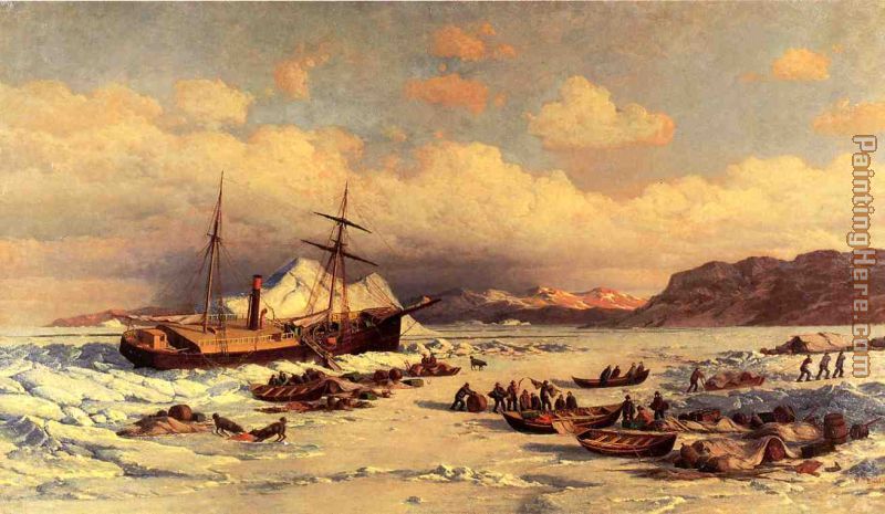 Voyage painting - William Bradford Voyage art painting